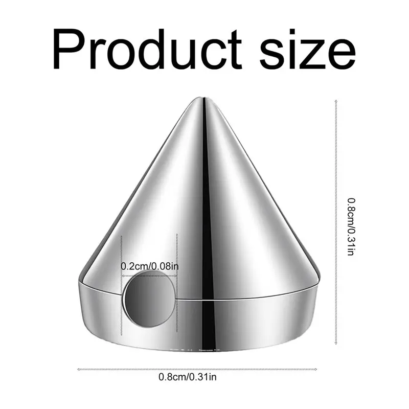 ~Latest Model Spike Cone Studs 8Mm 200Pcs Silver For DIY For DIY Punk Rock Style Leathercraft& Handicraft Accessories