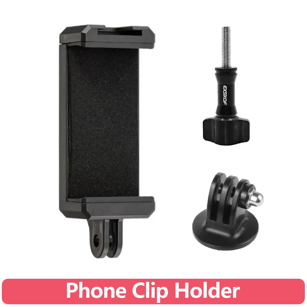 Phone Clip Holder Mount Adapter for Smartphone Iphone Huawei Samsung Tripod 1/4 Inch Nut Hole Gopro Selfie Stick Accessories
