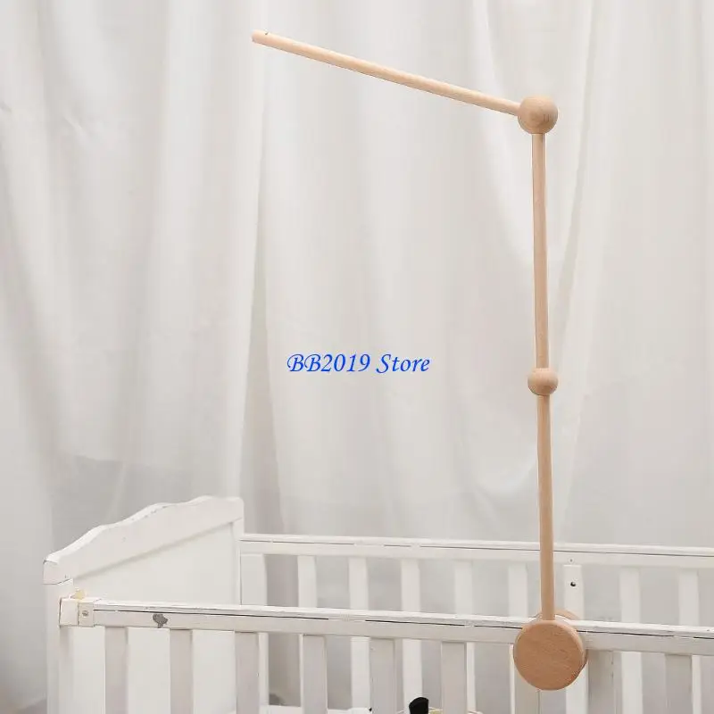 Q0KB 침대 장식 딸랑이 옷걸이 나무 스탠드 어셈블리 암 브래킷 베이비 모바일 클로 모바일 프레임 홀더 침대 침대 그물 행거