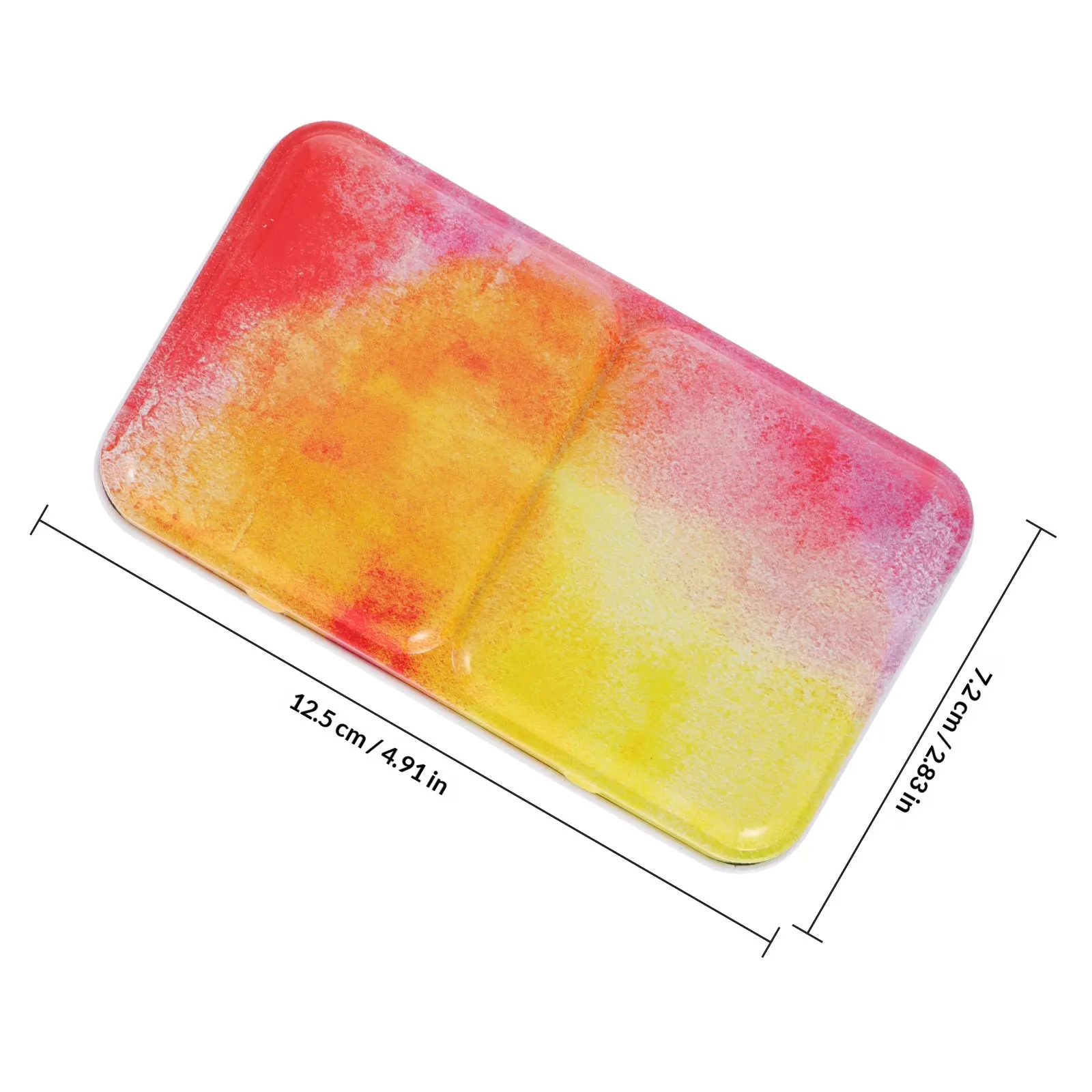 1Set Watercolor Paint Box Hard Iron Rectangular Empty Plastic Pans Compact Palette Storage Case Convenient Artistic Painting
