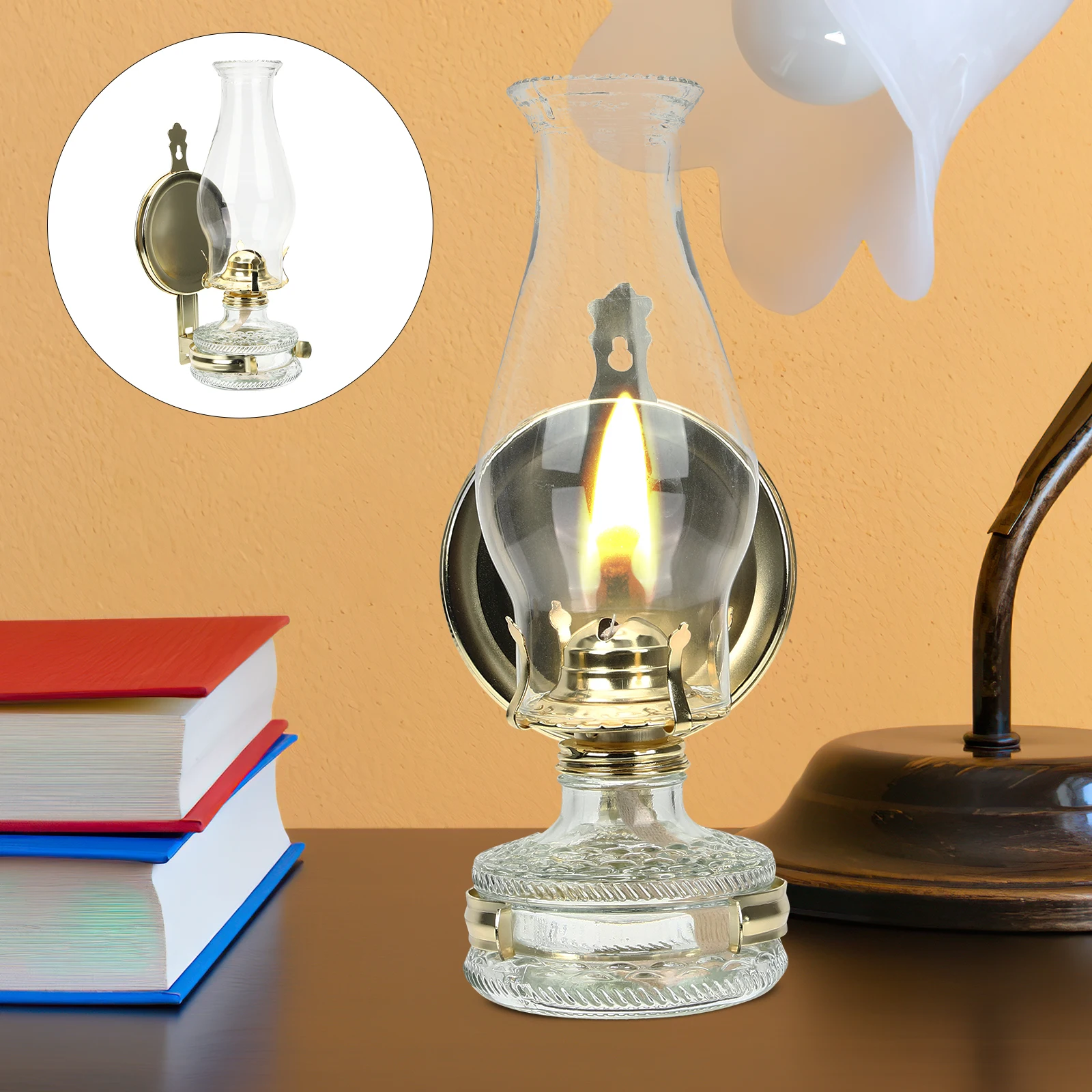

Retro Lamp Vintage Indoor Rustic Light Oil Lantern Home Decoration Warm Ambiance Power Outage High Grade Material Safe