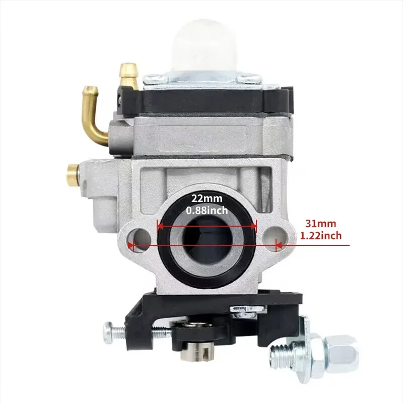 

Карбюратор 10 мм для двигателя кустореза TL23 TL26 TU26, замена садового карбюратора, 2-тактный, 40cc, 43cc, 49cc, карманные велосипеды