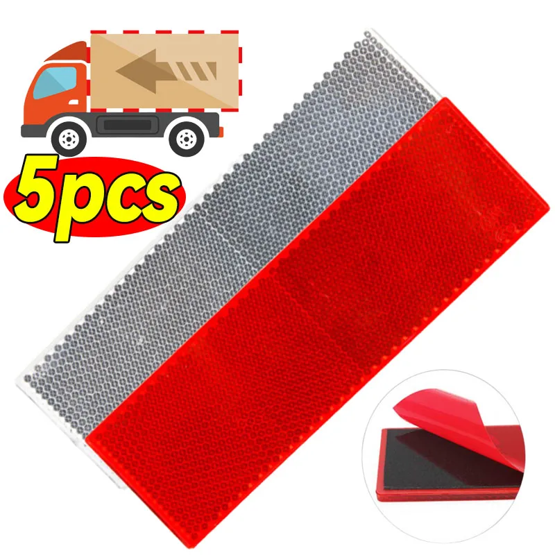 

Self-Adhesive Conspicuity Tape Red White Reflective Tape for Trucks Anti-Collision Safety Sticker for Trailer Rear Marking