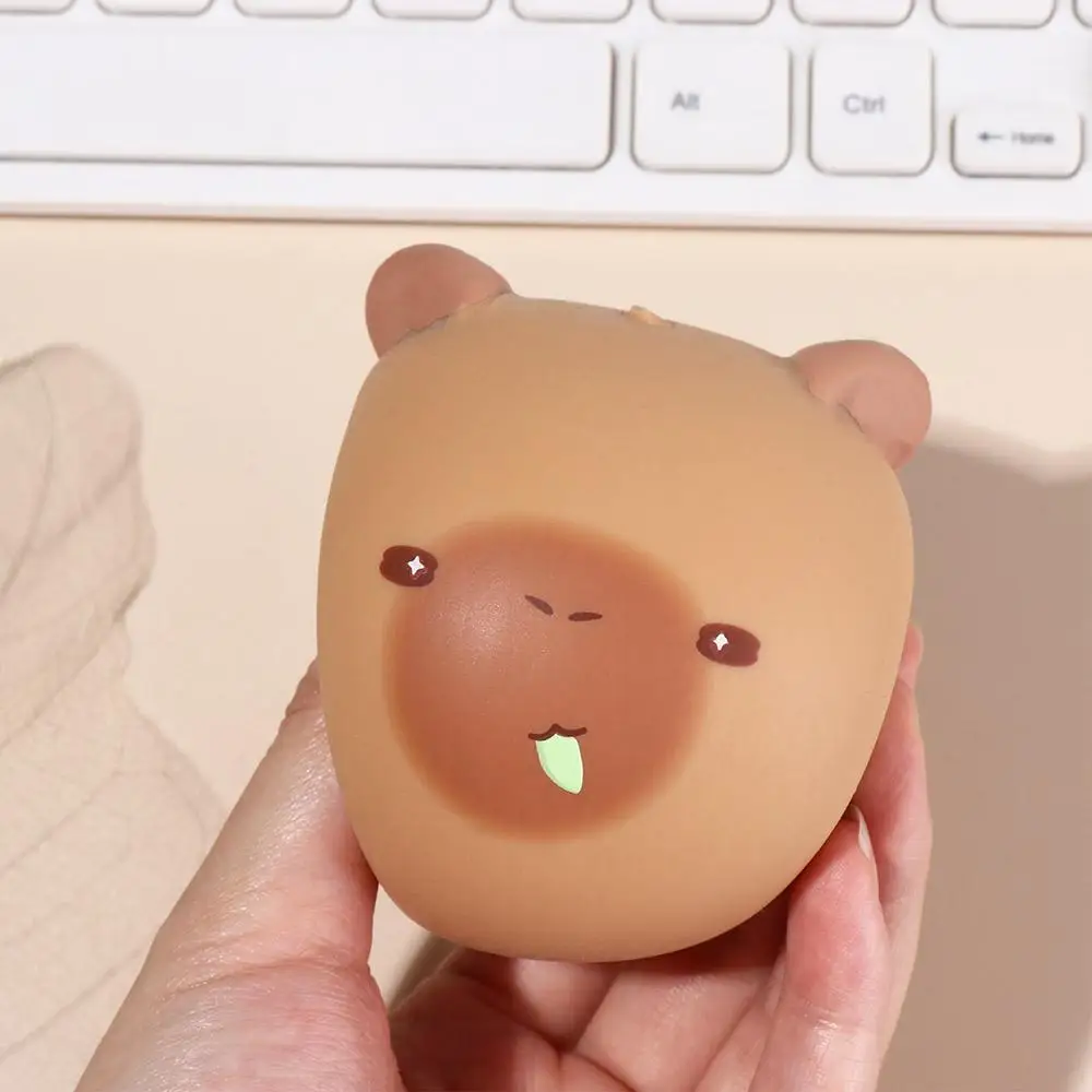 TPR Capybara Shape Squeeze Toys Pinch Kneading Squeeze Ball Capybara Slow Rebound Toy Soft Comfortable Mini Capybara Mochi Toy