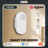 MOES Zigbee Motion Sensor,Wireless Battery Powered PIR Detector for Home Security, Works with Tuya/Smart Life App, Scene Linkage