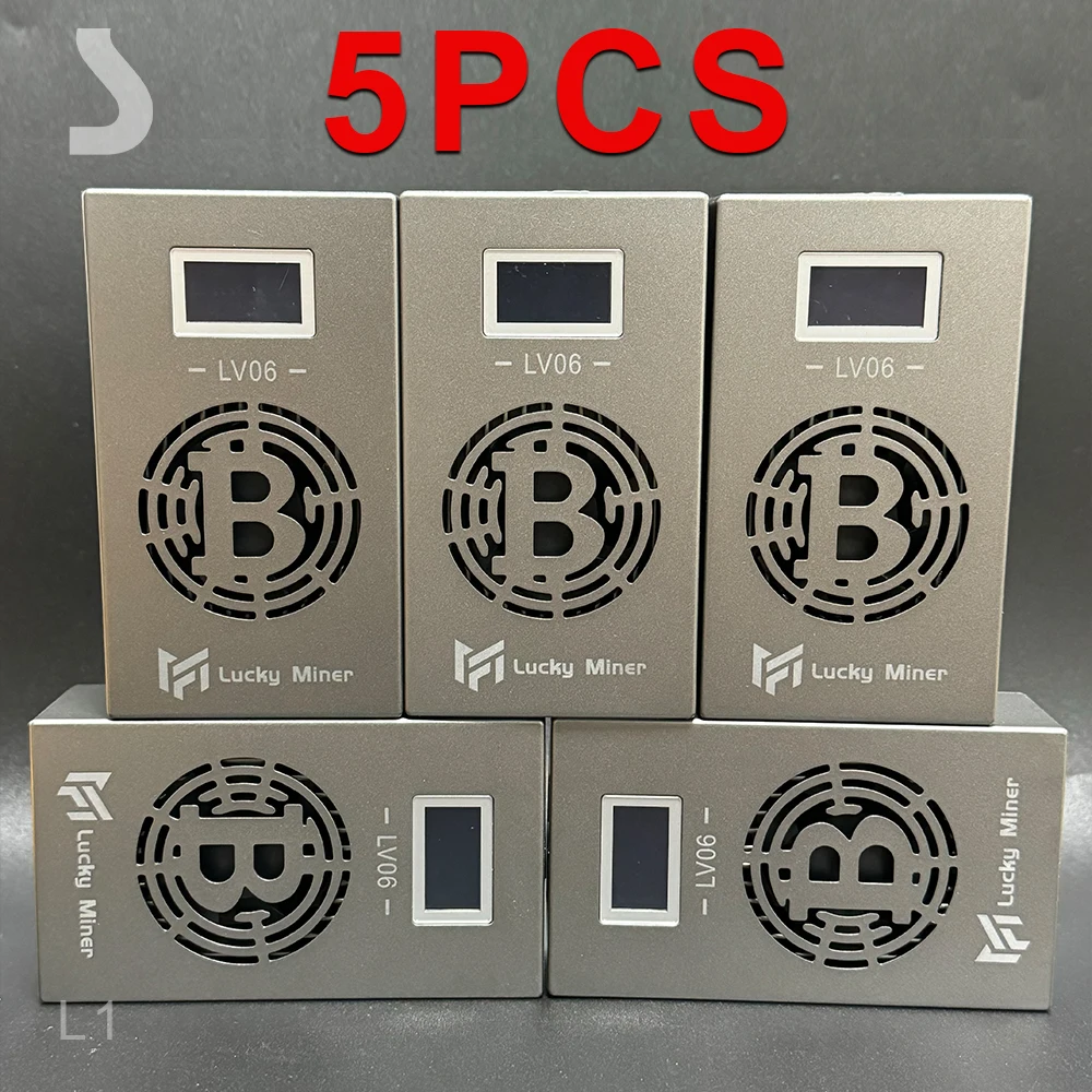 5 Stuks Loterij Mijnwerker Lucky Miner V6 Btc Mijnwerker Machine Stille Btc Bch Bsv Dgb Sha256 Wifi Bm1366 504gh/S Mijnbouw Machine Asic Mining