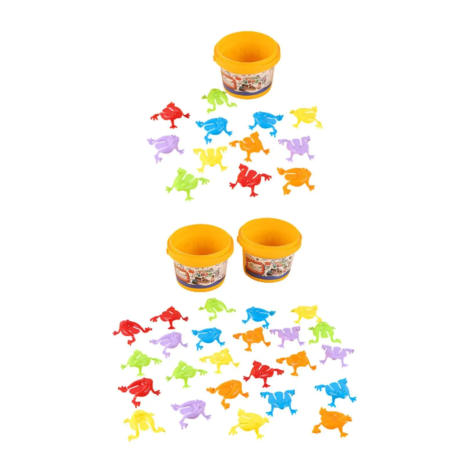 ضفادع القفز الرائعة، ألوان متنوعة، ضفادع القفز، لعبة عائلية، لعبة القفز الضفادع مع دلو