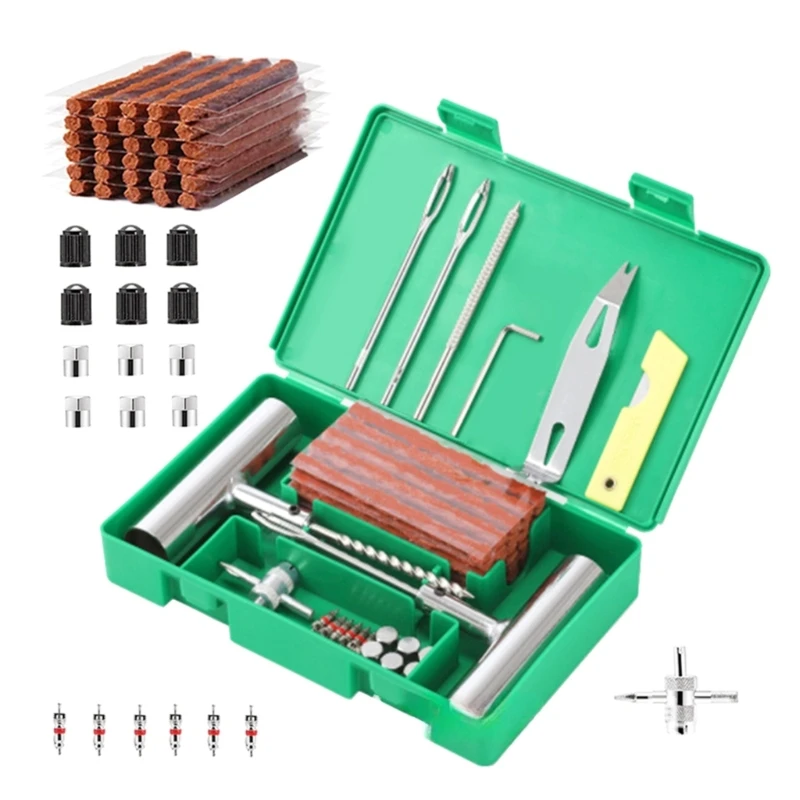 Convenient & Portable Tire Repair set for Car Punctures Comprehensive Auto Tire Repair set Flat Tyre Repairing Tool set