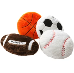 Basquete brinquedo de pelúcia para decoração, vida real bola, travesseiro, almofada, futebol, beisebol, rugby, decoração interior criativa, presente, 35 cm, 45cm