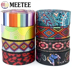 1-10Meters 38mm Printed Jacquard Webbing Tapes for Bags Strap Ethnic Ribbon Band Belt Bias Binding DIY Sewing Accessories