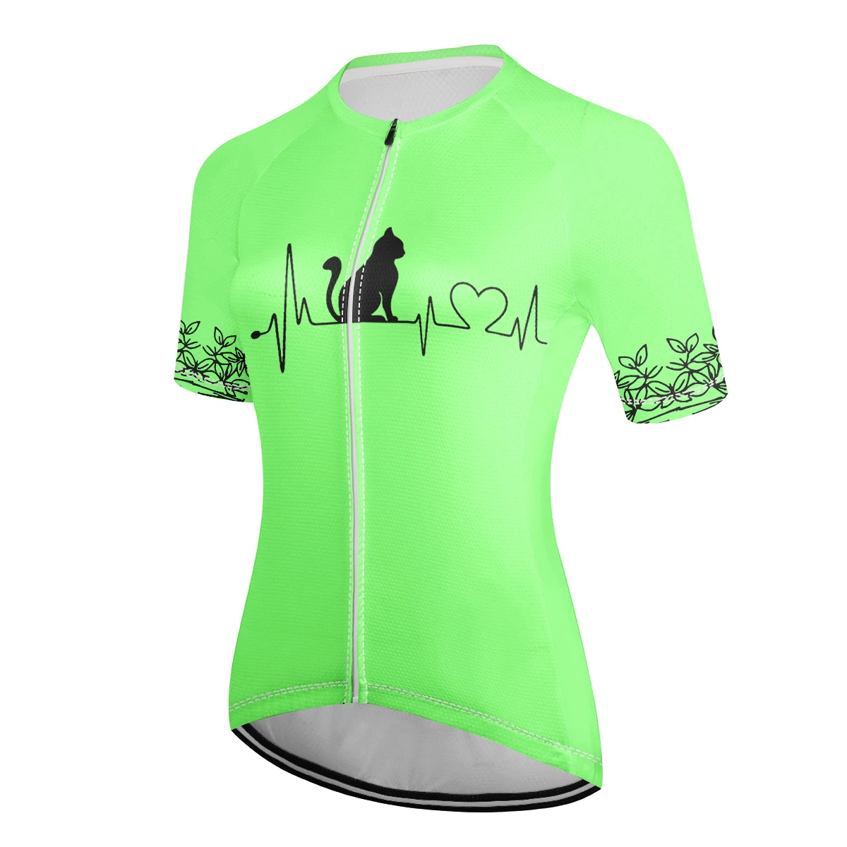 

New cat heartbeat pattern cycling clothing professional women's cycling clothing summer breathable short-sleeved clothing