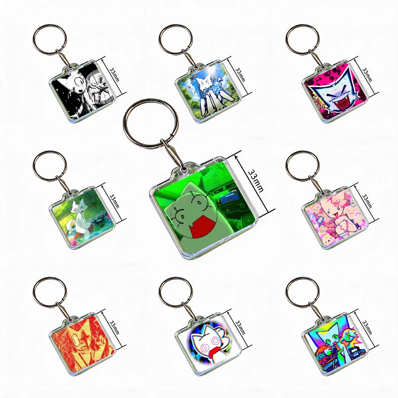 Hip Hop Music Femtanyl Token Acrylic Keychain Handmade Hanging for Clothes Backpack Decoration Accessories Gifts with Friends