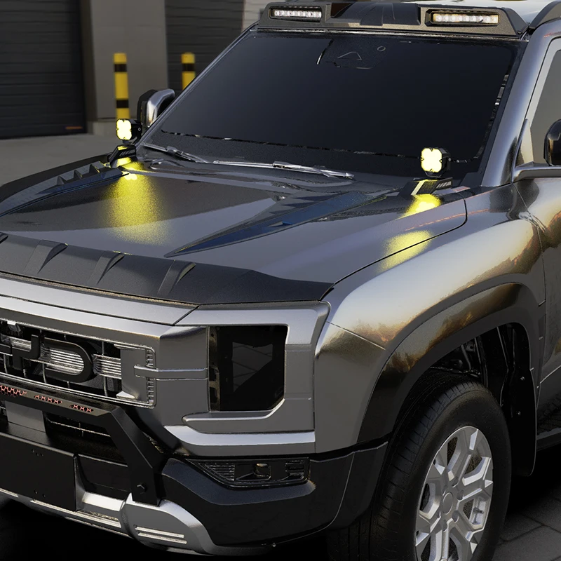 Uchwyt reflektora maski samochodowej słupka A do BYD Shark 6, dodatkowy reflektor szperacz, podstawa lampy przeciwmgielnej, modyfikowana maska, część zamienna, akcesoria.