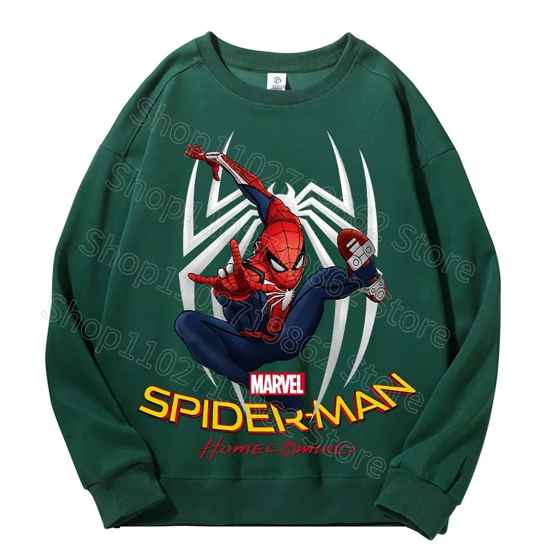 Spidermans Cotton Sweatshirt Marvels Men Clothing Women Movie Character Pattern Print Sweatshirts Warm Comfortable Party Gifts