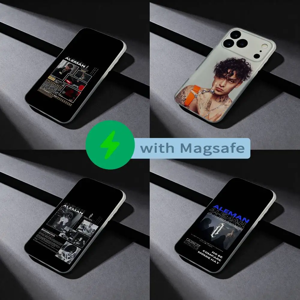 

A-ALEMAN MX Rapper Phone Case For iPhone 17,16,15,14,13,12,X,XS,Pro,Max,Plus,E,Air,Mini with Magsafe Magnetic Slim Frosted