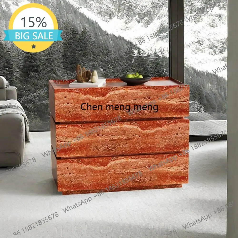 

L07 Premium Vintage Green Jade Stone Dresser - Handcrafted Luxury Marble Slate 3/4/5-Drawer Storage Cabinet Custom Retro