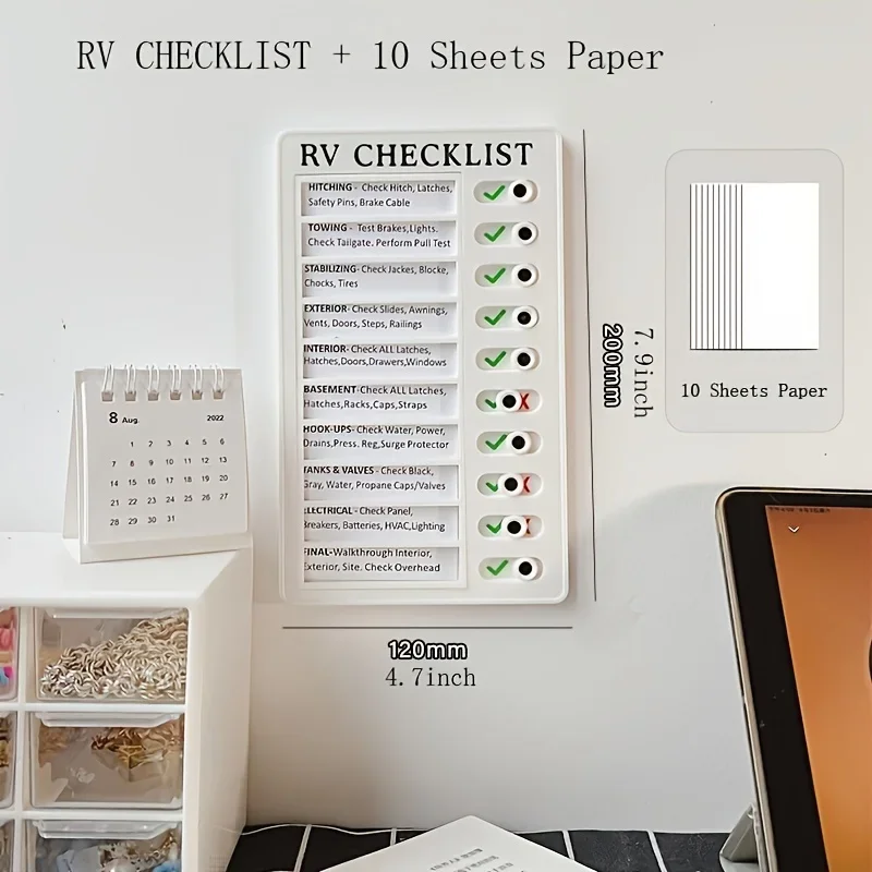 1pc Portable Memo Checklist Board