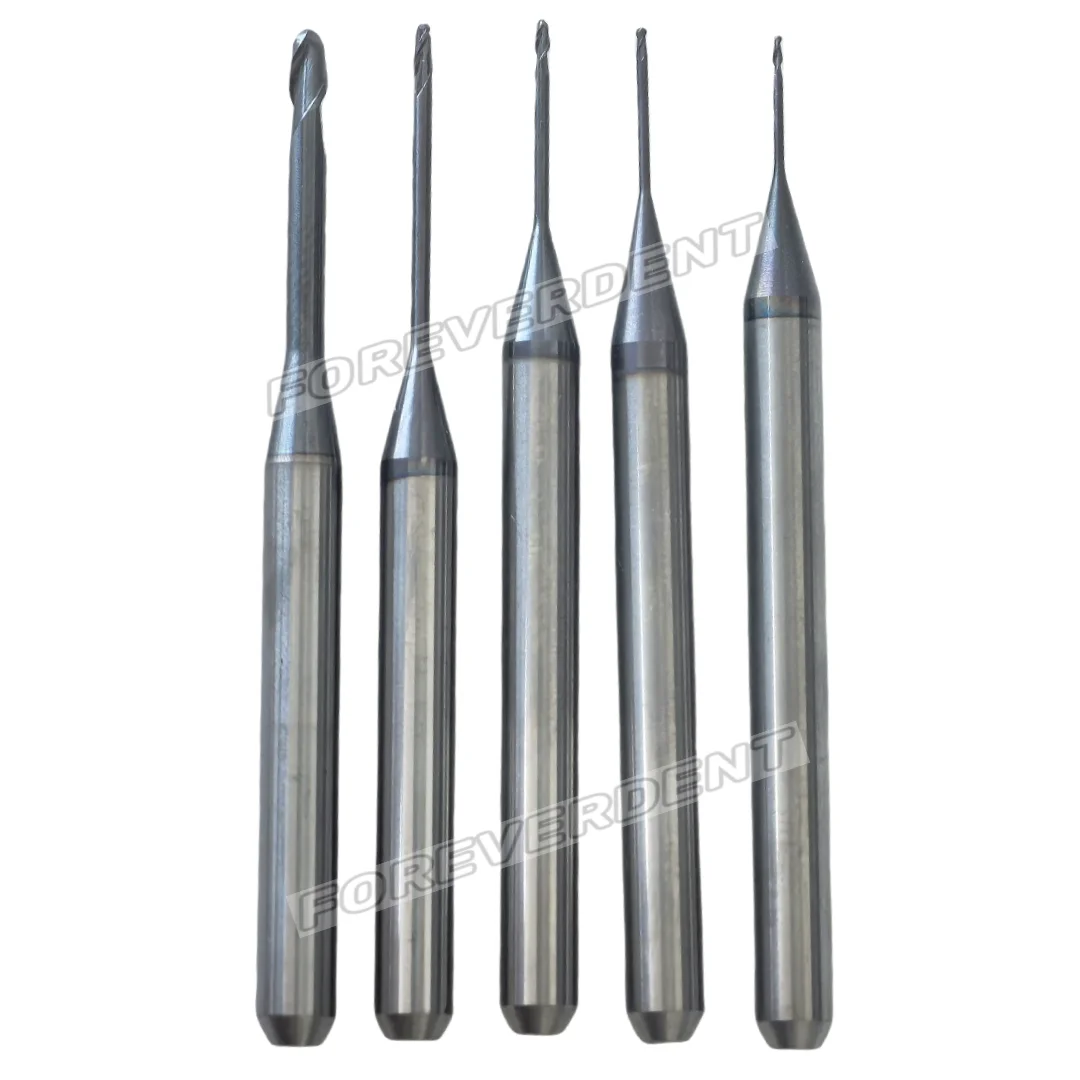 Dental Roland DLC Bur CAD CAM Zirconia Milling Burs D4 Cutting Bur Coated ∅0.5/∅0.6/∅0.8/∅1.0/∅2.0