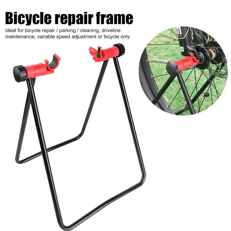 Bike Floor Stand Rack Bicycle Floor Stand For Indoor Storage U-shaped Frame Triangular Vertical Parking Rack Cycling Equipment