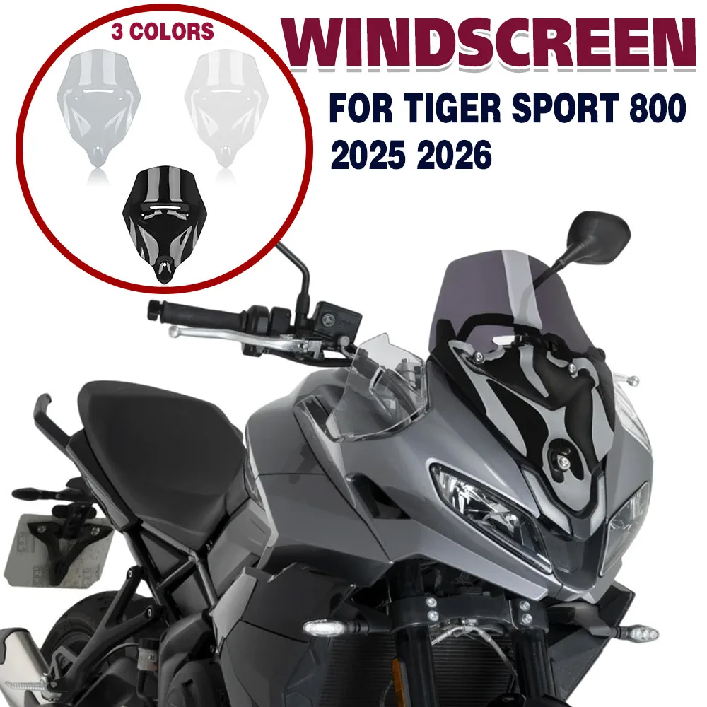 Front Sport Windscreen Visor Windshield Spoiler For Tiger Sport 800 2025 2026 Double bubble Wind screen Deflector Fairing Shield