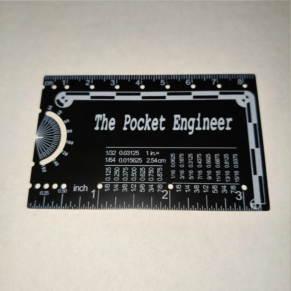 Gifts Alloy Pocket Engineer Scale Ruler Mini Portable Pocket Engineer Rulers Engineering Student Tool Machinist Pocket Rulers