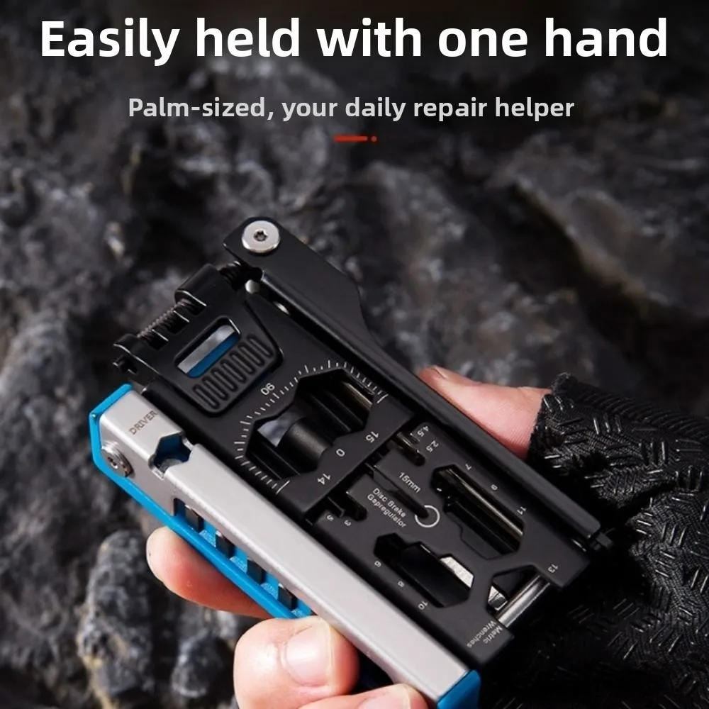 

38-in-1 Bicycle Repair Kit Magnetic Portable Bike Multi Tool Folding Chain Cutter Multifunctional Bicycle Tool Riding Emergency