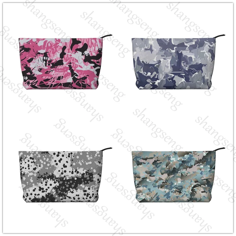 

Graffiti camouflage Cosmetic bag toiletry storage bag ladies box, corduroy cosmetic bag, travel zipper storage bags