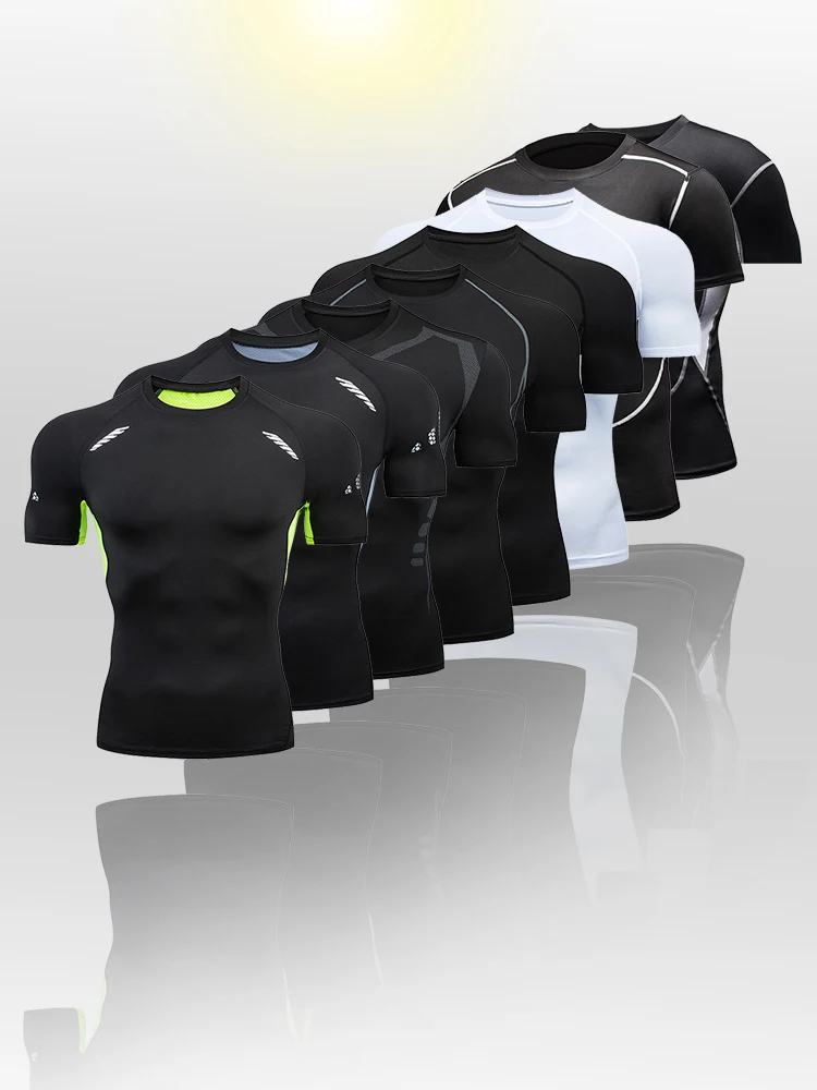 Rashguard Fitness for Men, Gym Sports T-Shirt,  Running Sweatshirt, Outdoor Mountaineering, OutdoorTraining, High Quality