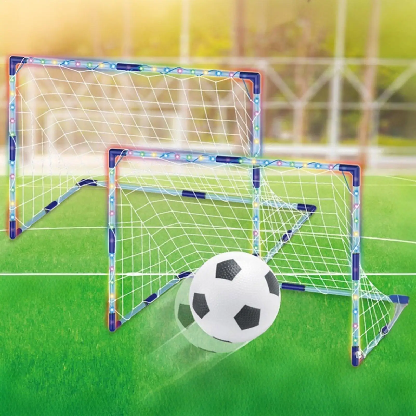 Pequena porta de futebol portátil pop-up redes de futebol portátil pequena tela de objetivo de futebol para ginásio praia ao ar livre jogos internos rua