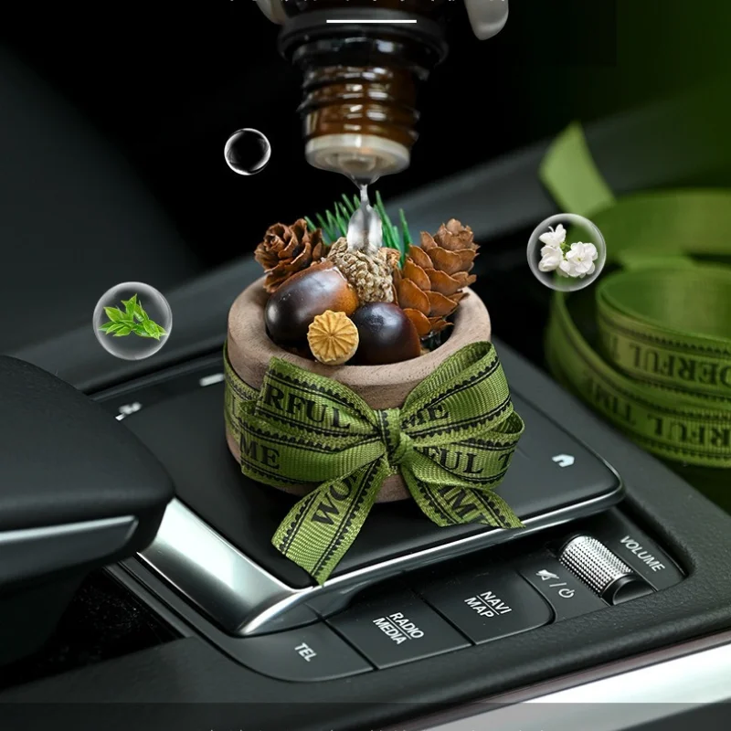 Car Aromatherapy Wooden Diffuser Volatilizer Fragrance Ornament Gift For Party Favor Long Lasting Car Interior Scent Decor