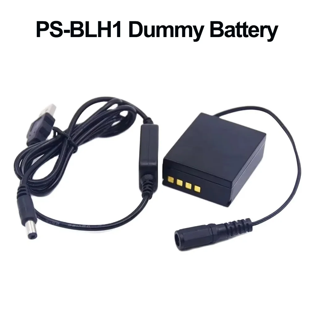 

USB to DC Power Cable PS-BLH1 Dummy Battery BLH-1 DC Coupler for Olympus EM1 MARK II EM1-2 Mark-2 Camera