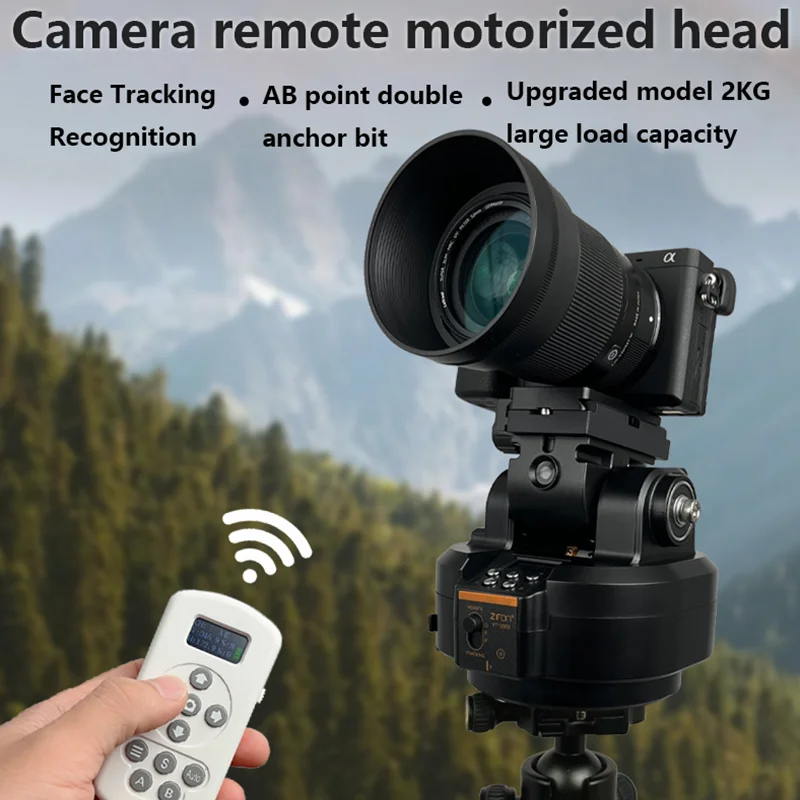 ZIFON YT-2000 AI Smart Face Following Motorized Rotating Panoramic Head Pan Tilt Stabilizer for Smartphone Cameras 2kg