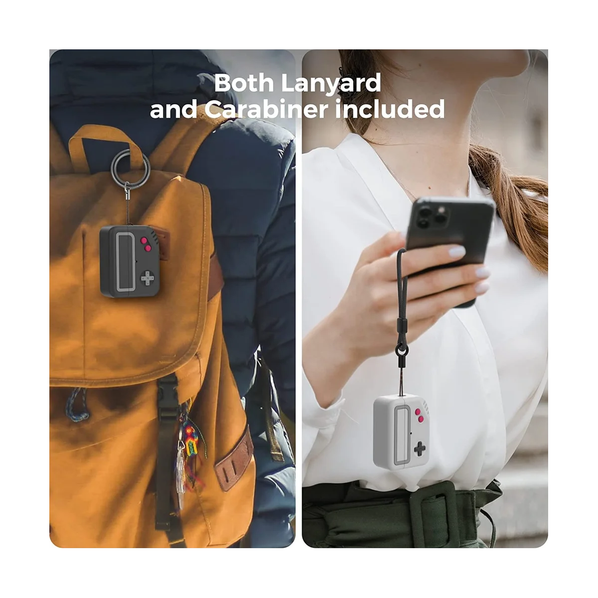 Housses de protection en silicone, conception de machine de jeu Skin, prise en charge de la charge sans fil, 2 étuis noirs