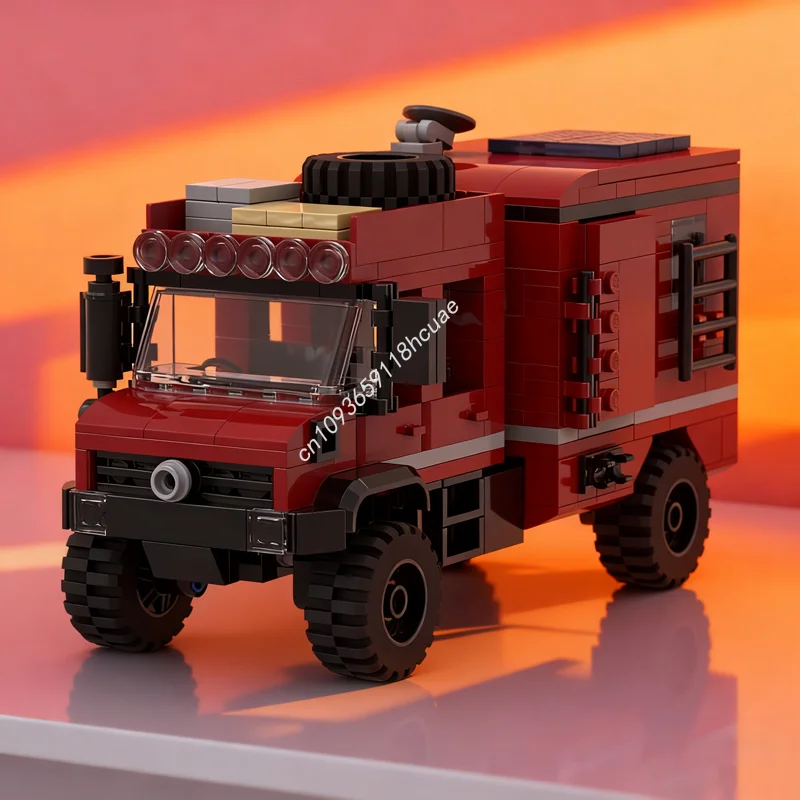 

410 шт. MOC Deluxe UniMog Dual Cab модель кемпера, строительные блоки, архитектура, сборка, сделай сам, креативные рождественские подарки, идея, игрушка для детей