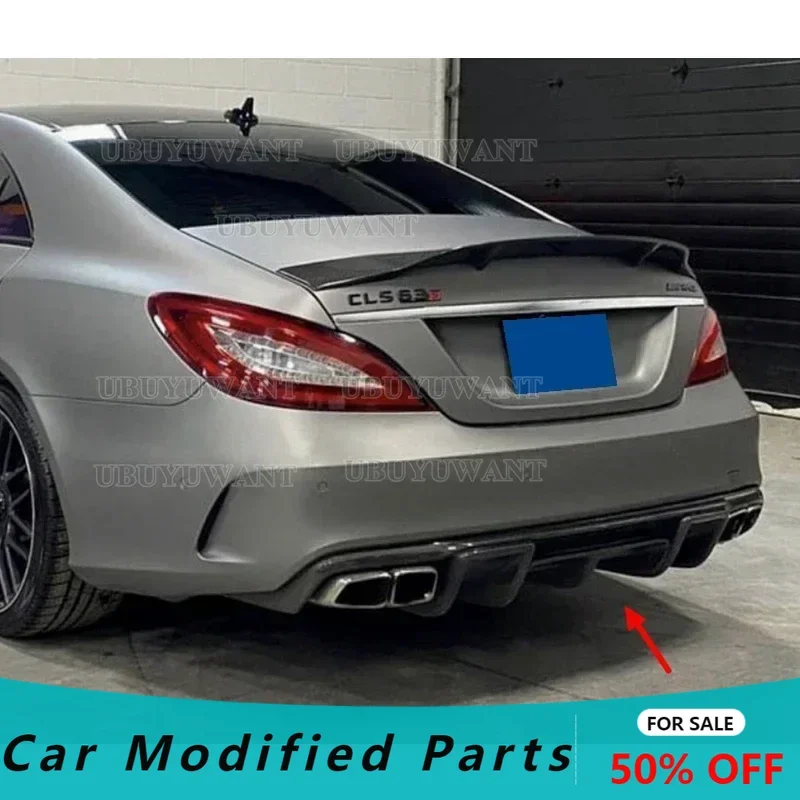 Für BENZ CLS-Klasse W218 CLS350 CLS400 Carbon-Heckdiffusor Spoilerlippe 2011~2014