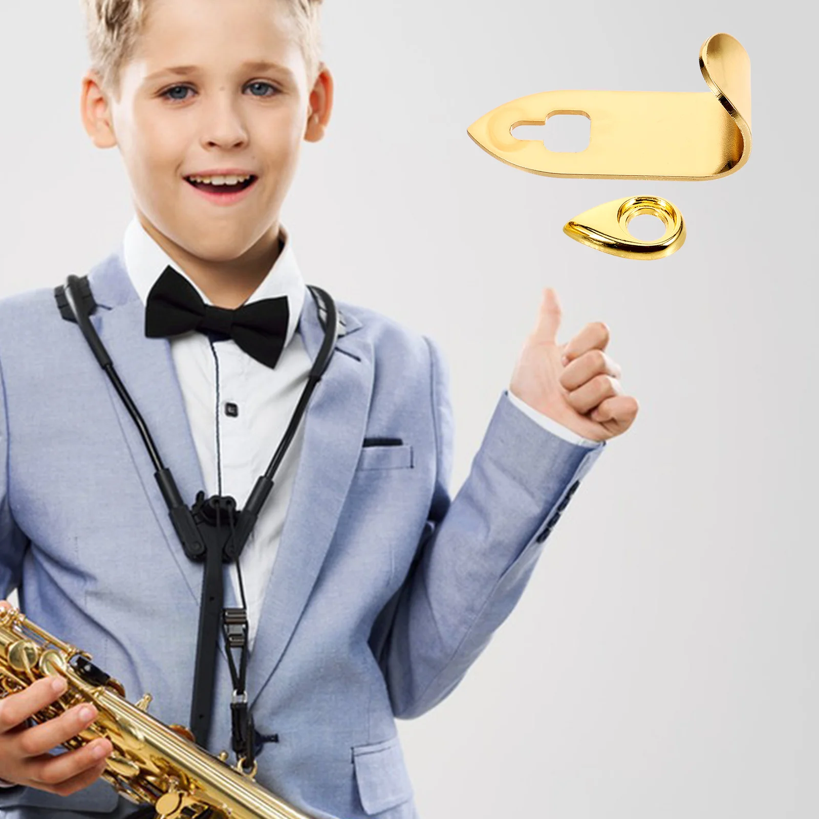 

Metal Saxophone Replacement for Alto Tenor Smooth Surface Durable Finger Support Wood Instrument Accessories Sax Thumb Rest