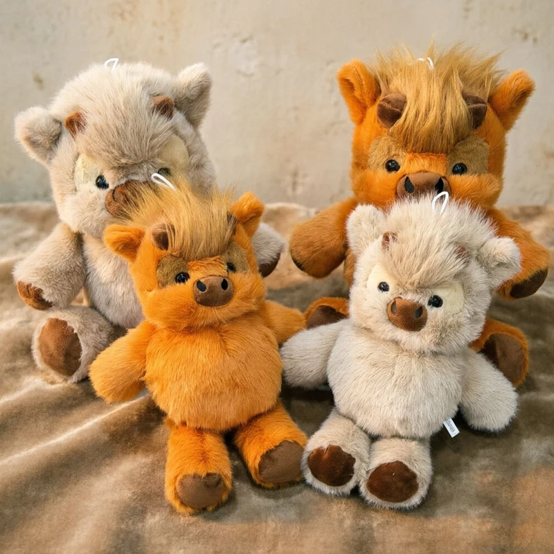 

Милая плюшевая игрушка в виде коровы Хайленд, 35-45 см - обнимаемая мягкая игрушка-корова из высококачественной ткани, успокаивающий компаньон