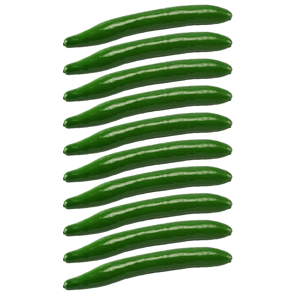 

10 Pcs Cucumber Model Artificial Vegetables Photo Props Simulation Cucumbers Party Decor Realistic Fake Plant