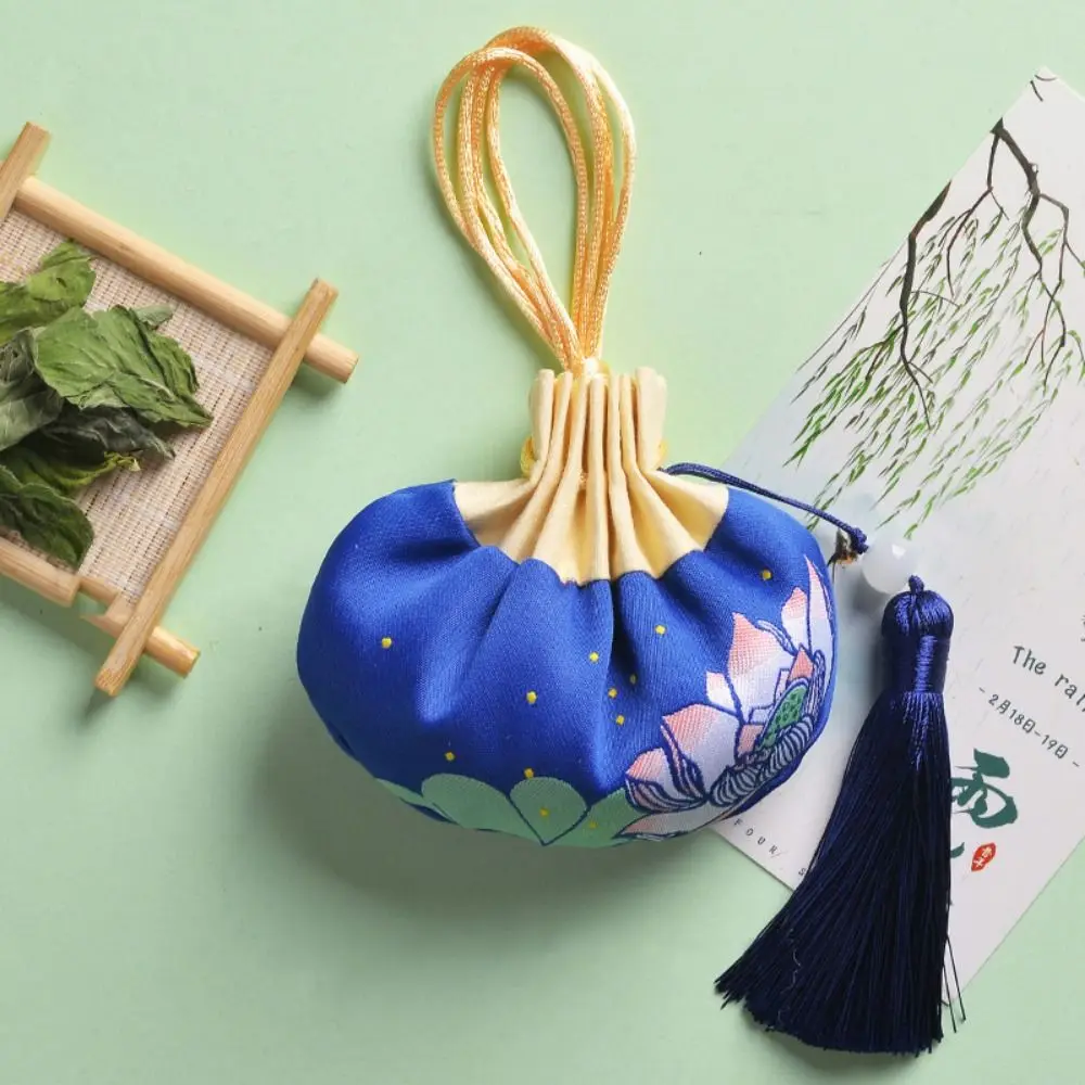 Lucky Bag Tassel Dragon Boat Festival Sachet Lotus Chinese Style Women Jewelry Bag Hanging Animal Empty Sachet Car Home Decor