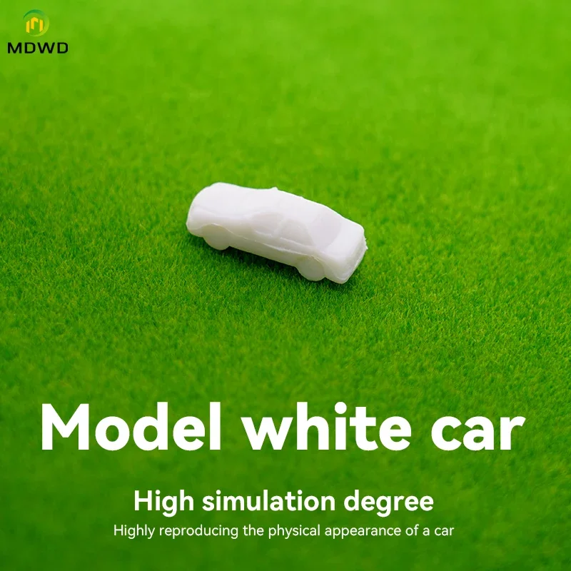 20pcs 1/250 1/300 Scale Plastic Model White Car For Architecture Building Diorama Kits Toy