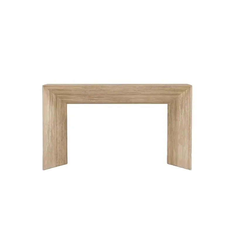 

Light luxury rectangular yellow travertine entrance entrance platform Simple entrance table Aisle case desk Corridor case