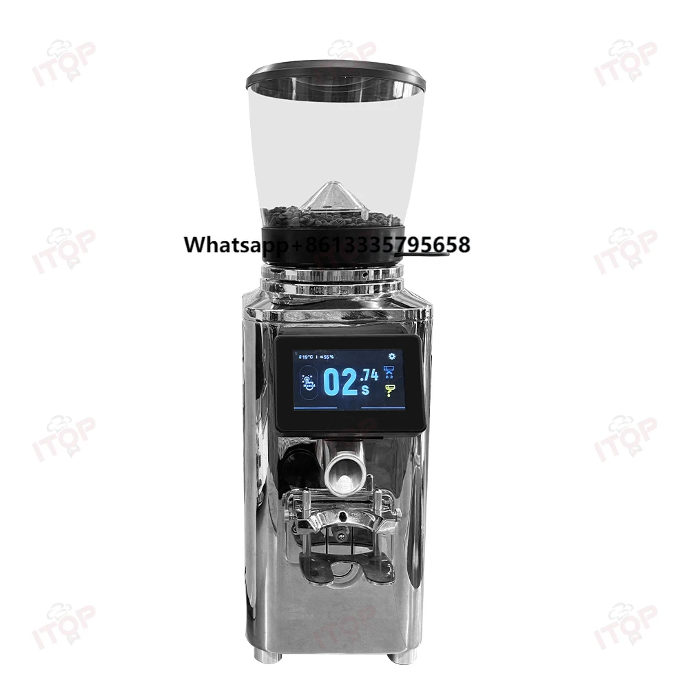 

Cafe Use Professional Digital Electric Coffee Grinder Machine 83mm Flat Burr Coffee Bean Grinders for Espresso