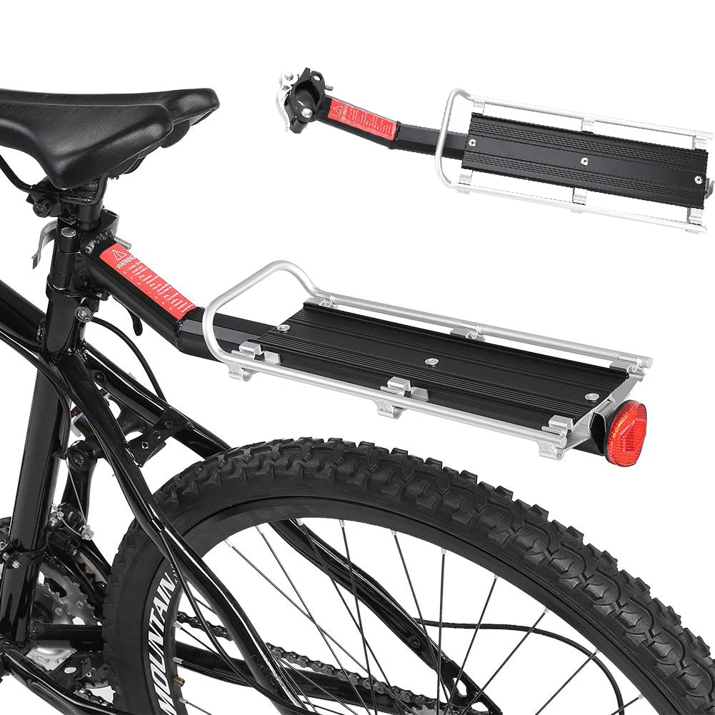 Seat  Shelf Bike Shelf Mountain Bike  Carrier Rack Seat Post Rear Shelf Aluminum Alloy Black Bike Seat