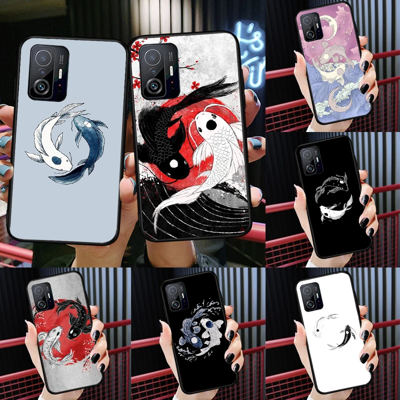 Koi Fish Yin Yang Case For Xiaomi 12T 11T 13 Pro 12X 12 Lite Cover For POCO F5 X5 X3 Pro X4 F4 GT F3 M5s C40