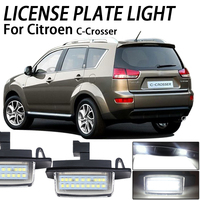 2x Canbus Error-Free LED License Plate Light Car Rear Number Plate Lamp for Citroen C-Crosser 2007-2012 Citroen C-Zero 2010-2020