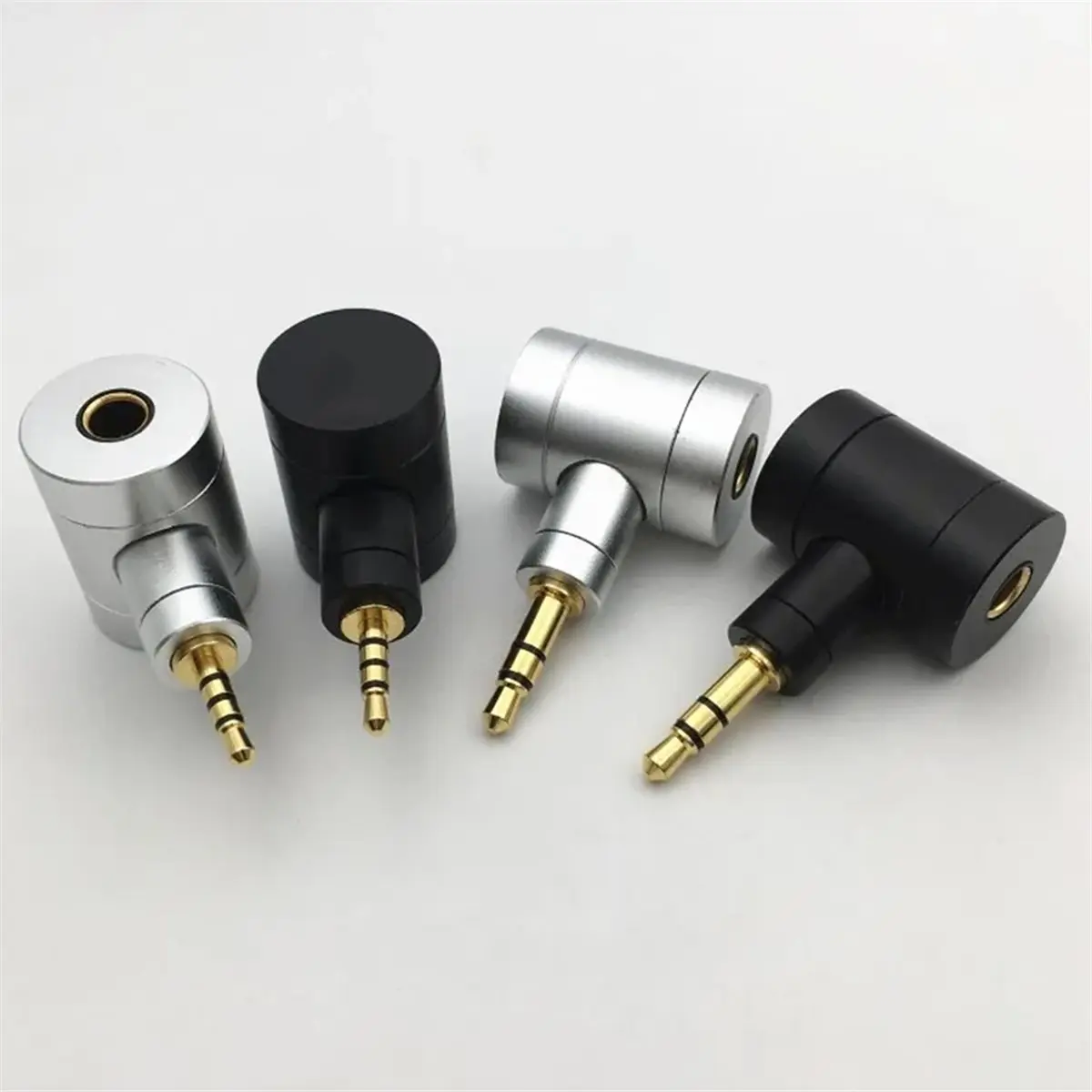 DT293 STOCK-HIFI Angle4.4 Balanced Earphone Adapter 4.4mm Female to 2.5mm 4Pole Male Plug DIY for , Music Players Silver