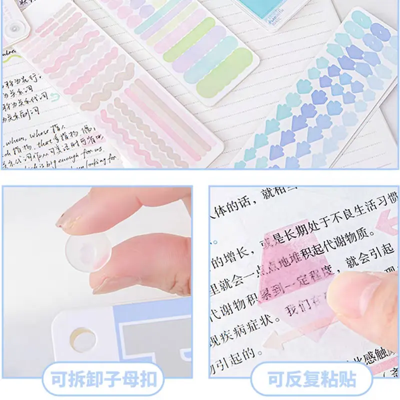 30 vellen/partij Creatieve Kleur Zelfklevende Memo Pad Sticky Notes Bookmark Point It Marker Sticker Papier Kantoor Schoolbenodigdheden
