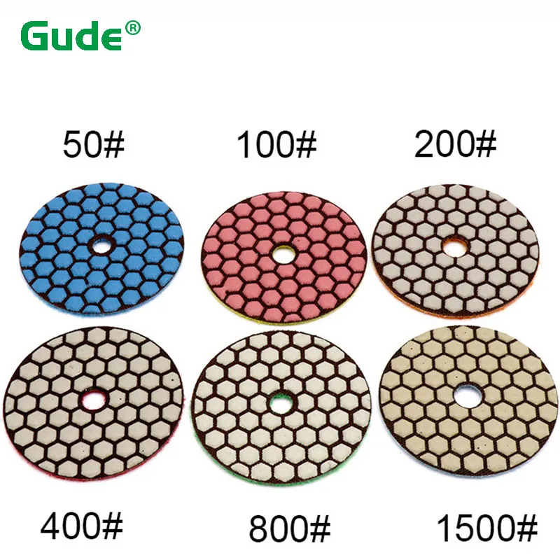 

3/4 Inch Dry Polishing Pad 80/100mm Diamond Polishing Pads For Granite Marble Stone Tile Sanding Disc 50-1500 Grit