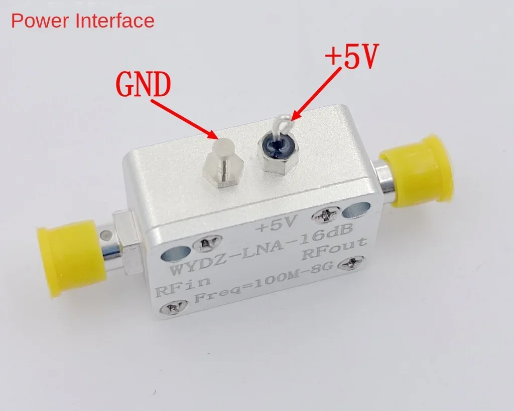 LNA RF Broadband Amplifier 100M-8G with Good Flatness P1dB=15dBm G=16dB