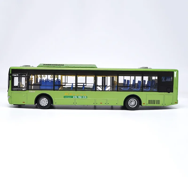 Diecast 1:42 Scale Yutong Bus Model E12 Model Shanghai Bus Pure Electric Bus Alloy Finished Simulation Collection Gift Toys